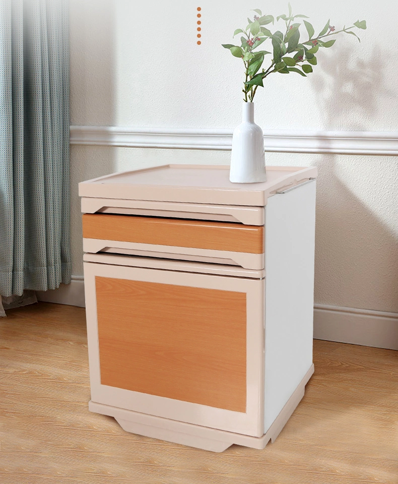 Multi-Function Hospital Medical Equipment Furniture ABS Material Plate Hospital Nursing Table Bedside Table Cabinet Used in Recovery Rooms/ Nursing Home